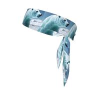 WHJSHOP Polar Bear Ice Printing - Foulard sportivo, assorbe il sudore e traspirante, fascia per capelli, fazzoletto su entrambi i lati