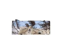 WHJSHOP Polar Bear Prints - Fascia per capelli per bebè con fiocco, morbida ed elastica, per bambine da 0 a 6 mesi, ideale come regalo per la doccia