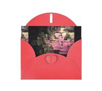 WHJSHOP Purple in the Plaid Prints, biglietto di auguri con carta perlescente di alta qualità, effetto perlato su entrambi i lati, busta in carta perlata con fibbia d'amore