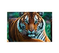 Whjshop Puzzle da 1000 pezzi con stampa dello sguardo della tigre in legno di qualità per adulti e bambini, puzzle divertenti, puzzle per alleviare lo stress