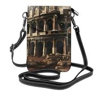 WHJSHOP Resti della piccola borsa del telefono di vibrazione della borsa di cuoio della borsa a tracolla delle donne romane del Colosseo, impermeabile e durevole