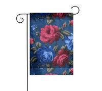 WHJSHOP Rose su tela stampe bandiere da giardino 30,5 x 45,7 cm per decorazione cortile con 3 cm di larghezza di posizione (solo bandiera, asta non inclusa)