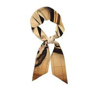 WHJSHOP Sciarpa da donna con bussola e mappa del mondo, alla moda, accessorio per capelli, versatile, per San Valentino e festa della mamma