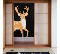 WHJSHOP Segni di colore di cervo fratello Immagine Tenda divisoria partizione splicing protezione della privacy adatta per cucina, bagno, stanza 86,4 x 142,2 cm