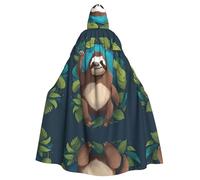 WHJSHOP Segui i tuoi sogni Sloth Pattern Halloween Adult Hooded Cloak è un mantello super grande, confortevole e resistente