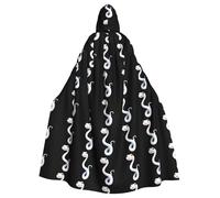 WHJSHOP Simpatico mantello con cappuccio per adulti con motivo a serpente bianco dagli occhi grandi, senza cerniera, comodo e durevole per giochi di ruolo
