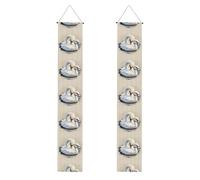 WHJSHOP Simpatico striscione per portico di laurea con piccolo cigno, robusto, durevole, lavabile e riutilizzabile, decorazione per feste, cerimonie, porte d'ingresso