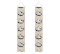 WHJSHOP Simpatico striscione per portico di laurea con piccolo cigno stampato, robusto, durevole, lavabile e riutilizzabile, decorazione per laurea 30,5 x 180 cm