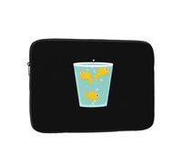 WHJSHOP Small Fish in the Drink Cup Pattern Laptop Case - Custodia portatile antiurto per laptop per uomini e donne, viaggi d'affari, scuola e ufficio