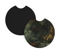Whjshop - Sottobicchieri per auto, confezione da 2 pezzi, motivo: nuvole sotto l'abisso, in gomma cloroprenica resistente, impermeabile, ad asciugatura rapida, inodore