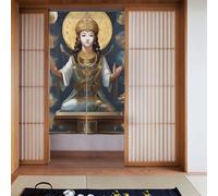 WHJSHOP Statua di Dio, tenda divisoria per porta, protezione della privacy, adatta per cucina, bagno, stanza da 86,4 x 142,2 cm