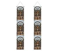 WHJSHOP Striscione per portico con immagine del Metropolitan Museum of Art di New York, robusto, durevole, lavabile e riutilizzabile, decorazione di laurea per feste, cerimonie, porte d'ingresso