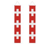 WHJSHOP Striscione per portico di laurea con bandiera svizzera, robusto, durevole, lavabile e riutilizzabile, decorazione di laurea per feste, cerimonie, porte d'ingresso
