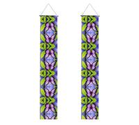 WHJSHOP Striscione per portico di laurea con dipinto a olio viola a forma di farfalla, robusto, durevole, lavabile e riutilizzabile, decorazione di laurea per feste, cerimonie, porte d'ingresso