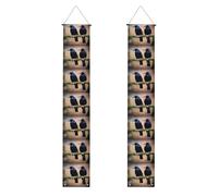 WHJSHOP Striscione per portico di laurea con due corvi neri, robusto, durevole, lavabile e riutilizzabile, decorazione per feste, cerimonie, porte d'ingresso