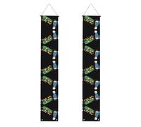 WHJSHOP Striscione per portico di laurea con immagine della nonna che guarda il mare di fiori, robusto, durevole, lavabile e riutilizzabile, decorazione per feste di laurea, cerimonie, porte