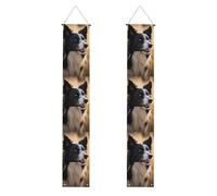 WHJSHOP Striscione per portico di laurea con immagine di Border Collie, robusto, durevole, lavabile e riutilizzabile, decorazione per feste, cerimonie, porte d'ingresso