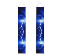 WHJSHOP Striscione per portico di laurea con immagine di tempesta di fulmini, robusto, durevole, lavabile e riutilizzabile, decorazione per feste, cerimonie, porte d'ingresso