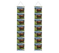 WHJSHOP Striscione per portico di laurea con immagine di vera mucca svizzera, robusto, durevole, lavabile e riutilizzabile, decorazione per feste, cerimonie, porte d'ingresso