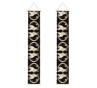 WHJSHOP Striscione per portico di laurea con stelle dorate tra le nuvole bianche, robusto, durevole, lavabile e riutilizzabile, decorazione per feste, cerimonie, porte d'ingresso