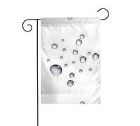 WHJSHOP Suggerimenti per piccole gocce d'acqua Stampe bandiere da giardino 30,5 x 45,7 cm per decorazione da cortile con larghezza di posizione del palo di 3 cm (solo bandiera, asta non inclusa)