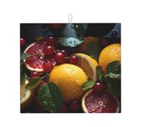 WHJSHOP Tappetino assorbente da cucina con motivo a limone, in microfibra super assorbente, antiscivolo di grandi dimensioni