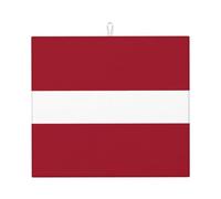 WHJSHOP Tappetino assorbente per piano di lavoro della cucina con stampa bandiera della Lettonia: tappetino antiscivolo reversibile per scolapiatti regalo per nuove case, ristrutturazioni, Natale