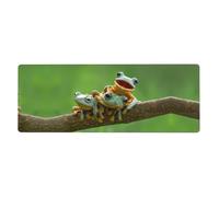 WHJSHOP Tappetino per mouse con stampe di rane carine 30,5 x 80 cm