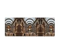 WHJSHOP Tappetino per mouse extra large con immagine del Metropolitan Museum of Art di New York, tappetino per mouse per computer, ufficio, tastiera da gioco, versione ispessita, 30,5 x 80 cm