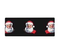 WHJSHOP Tappetino per mouse extra large con motivo Babbo Natale che soddisfa il suo desiderio, 30,5 x 80 cm, per computer desktop, laptop, personal computer