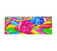 WHJSHOP Tappetino per mouse extra large con motivo Candy Land, 30,5 x 80 cm, per computer desktop, laptop, personal computer