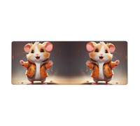 WHJSHOP Tappetino per mouse extra large con motivo criceto, 30,5 x 80 cm, per computer desktop, laptop, personal computer