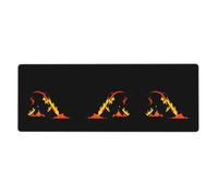 WHJSHOP Tappetino per mouse extra large con motivo drago di fuoco sotto il vulcano, 30,5 x 80 cm, per computer desktop, laptop, personal computer