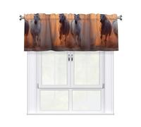 WHJSHOP Tenda con immagine del cavallo al galoppo nel deserto con asta corta, 137,2 x 45,7 cm, per finestre di cucina, bagno, lavanderia e studio, con filtro della luce