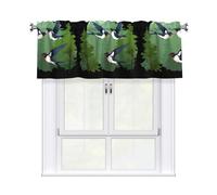 WHJSHOP Tenda con rondini nella foresta, con asta corta, 137 x 45 cm, per finestre di cucina, bagno, lavanderia e studio, con filtro della luce