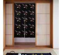 WHJSHOP Tenda con stampa aquila, in due pezzi, 86,4 x 142,2 cm, in tessuto, liscia e non si stropiccia facilmente