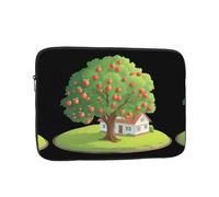 WHJSHOP The Apple Tree Next to The Cottage Pattern Laptop Case - Custodia portatile antiurto per laptop per uomini e donne, viaggi d'affari, scuola e ufficio