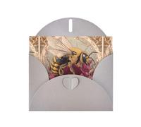 WHJSHOP The King of Bees Prints, biglietto di auguri con carta perlescente di alta qualità, effetto perlato su entrambi i lati, busta in carta perlata con fibbia d'amore