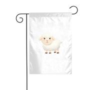 WHJSHOP The Shy Little Sheep - Bandiere da giardino, 30,5 x 45,7 cm, per decorazione da cortile, larghezza palo di 3 cm (solo bandiera, asta non inclusa)