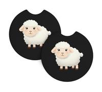 Whjshop The Shy Little Sheep - Set di 2 portabicchieri per interni dell'auto, impermeabili e veloci, per auto, camion, SUV e navi