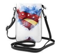 WHJSHOP The Star-Spangled Banner Picture Small Leather Women Crossbody Flip Phone Bag, impermeabile e durevole
