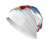 WHJSHOP The Star-Spangled Banner Printing Adult Knit Beanie - Morbido e confortevole cappello elasticizzato per uomini e donne nero