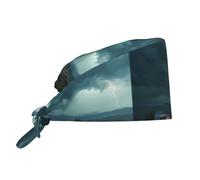 WHJSHOP The Storm After The Calm Picture Cleaning Working Cap Cappello da chef per donne e uomini, per chirurgia e allattamento, nero