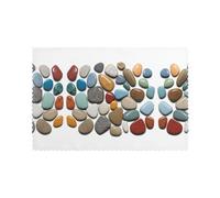 WHJSHOP Tovaglietta con pietre colorate stampate, impermeabile, facile da pulire, resistente al calore, antiscivolo