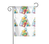 WHJSHOP Toys in the net bag Stampa bandiere da giardino 30,5 x 45,7 cm per decorazione da cortile con larghezza di 3 cm (solo bandiera, asta non inclusa)