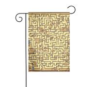 WHJSHOP Treasure Maze - Bandiere da giardino, 30,5 x 45,7 cm, per decorazione da cortile, con asta larga 3 cm (solo bandiera, asta non inclusa)
