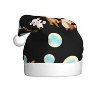 WHJSHOP Un gruppo di animali che soffia bolle stampato cappello di Natale per adulti che lo rende un regalo divertente e durevole per uomini e donne