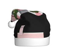 WHJSHOP Una piccola casa piena di garofani stampato cappello di Natale per adulti che lo rende un regalo divertente e durevole per uomini e donne