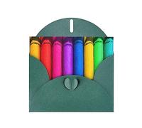 WHJSHOP verde scuro pastelli colorati stampe biglietto di auguri - High-End carta perlescente double face effetto perla Love Buckle busta di carta perlata