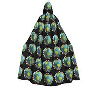 WHJSHOP Viaggia in tutto il mondo con i sogni Stampe Mantello con cappuccio per adulti, per Halloween, giochi di ruolo e feste in costume